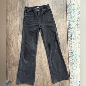 PAIGE Black Wide Leg Jeans